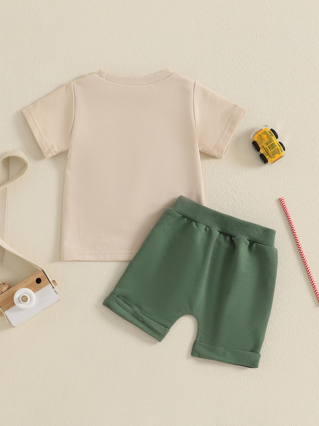 Garçons tout-petits Outfits d'été Camion Brodé Col rond