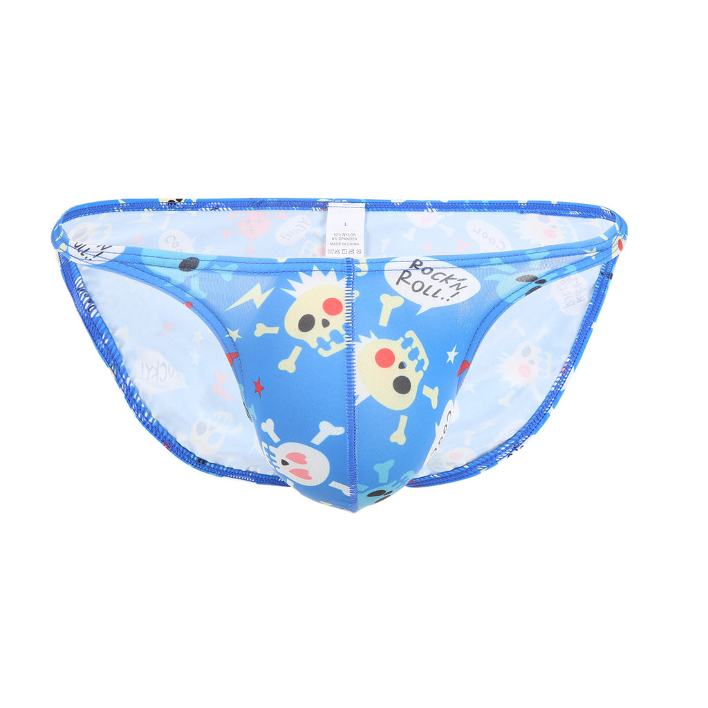 Sous-vêtements masculins Crâne d'Halloween Imprimé Bas Waist Big Bag