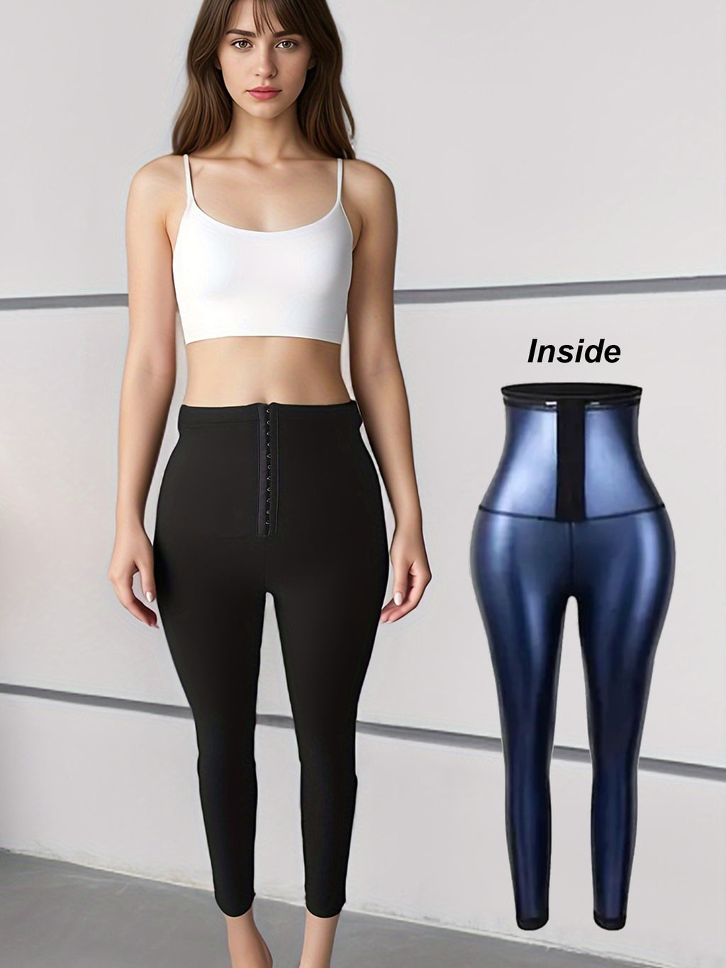Pantalons de sweat Sauna pour femmes haute pression de compression Lombrage Leggings Workout Thermo Pant W