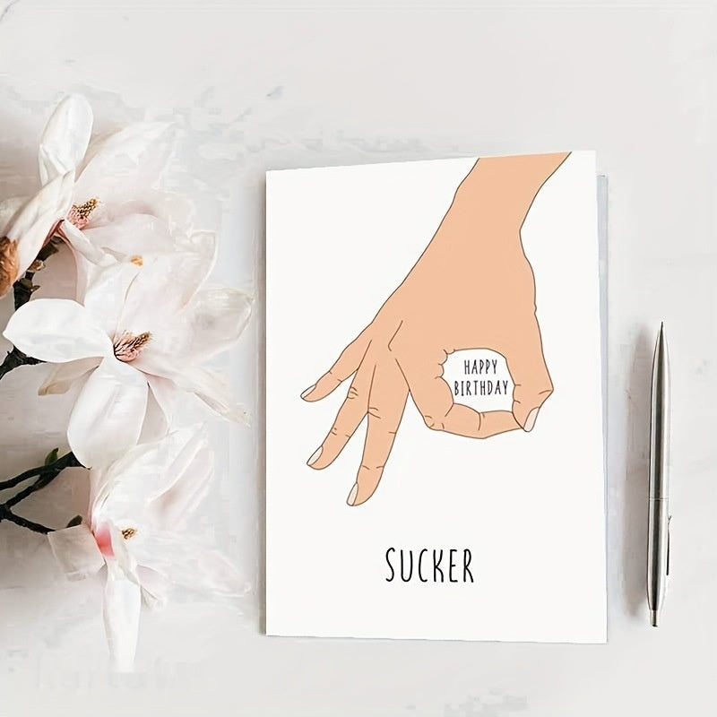 Carte d'anniversaire amusante avec enveloppe d'humour