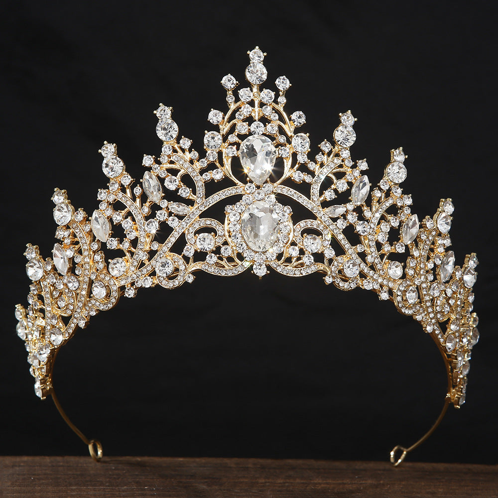 Crown de mariée en cristal brillant Léger style européen et américain