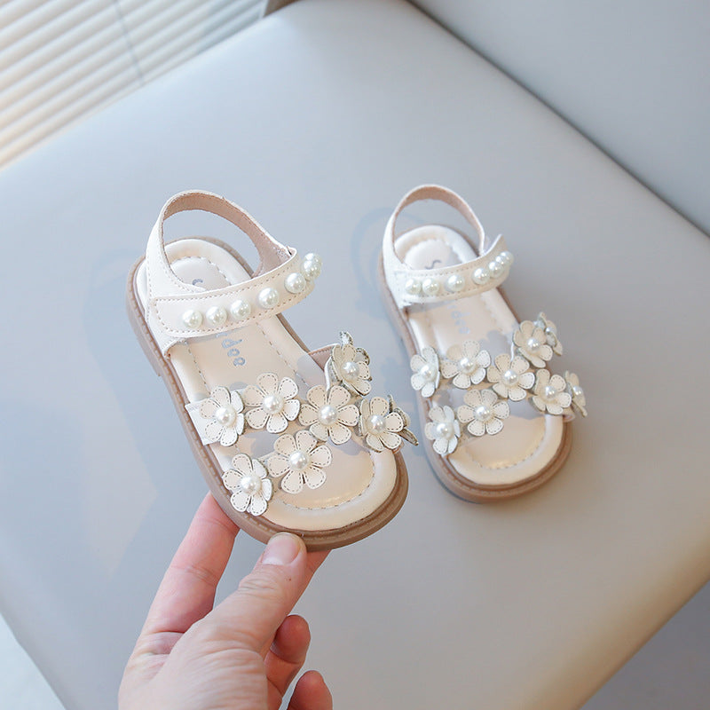 Summer Style Fleur Perle Soft Soled filles Sandales