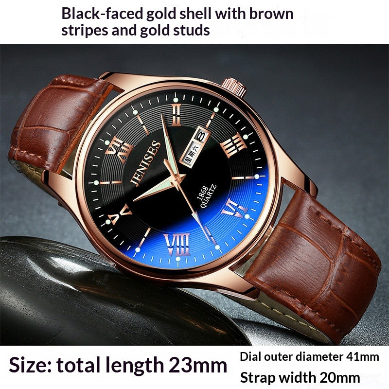 Montres pour hommes Montres étudiantes Montres sportives Quartz Ultra-mince Imperméable Trendy Luminous Displa