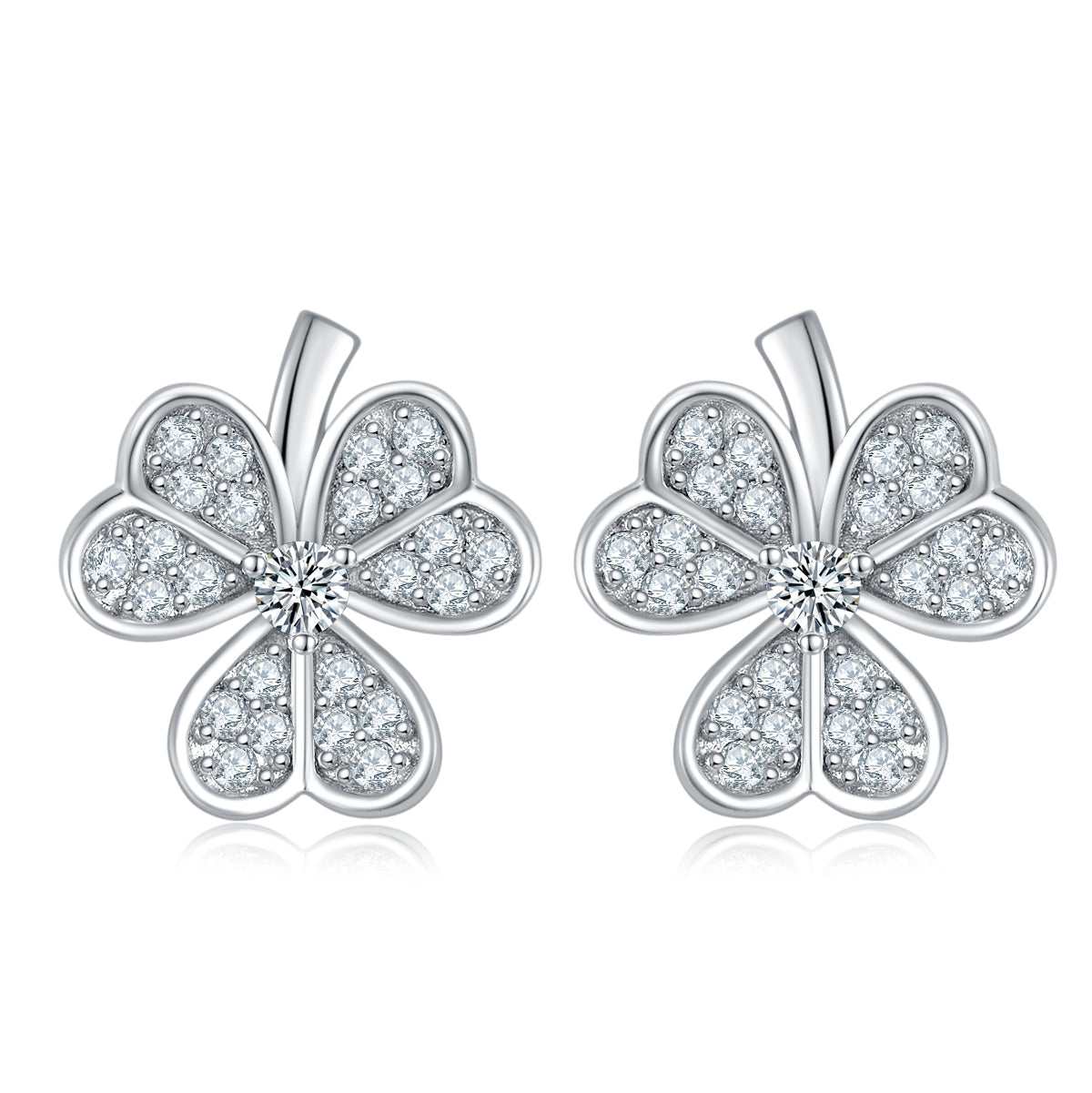 S925 Collier en mousse de mousse d'argent Sterling 43cm Pave Petales D Couleur VVS1 GRA Certifie