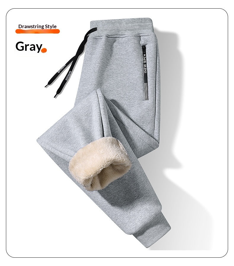 Pantalons casual à cordes à cordes droites à front plat