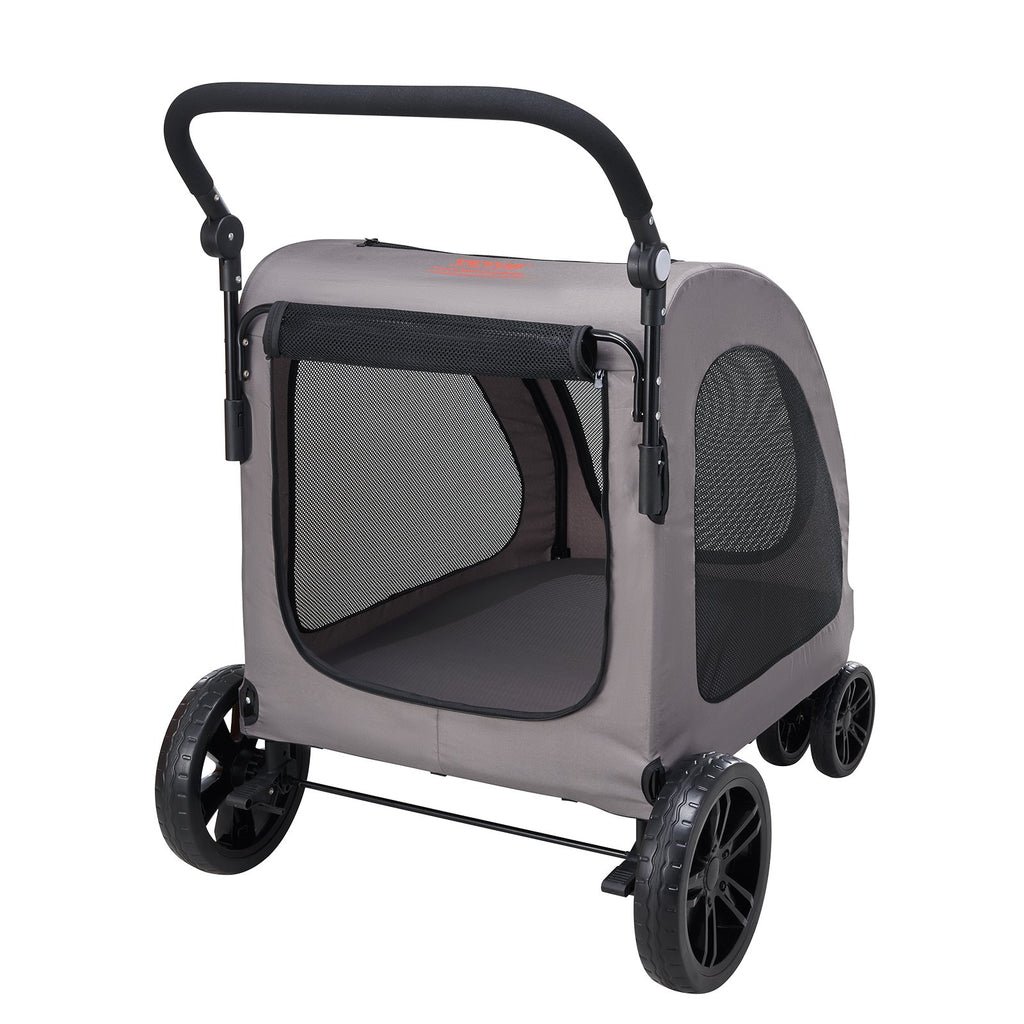 Poussette pour animaux de compagnie 4 roues Poussette pour chiens 160lbs Poids Capacité Portable