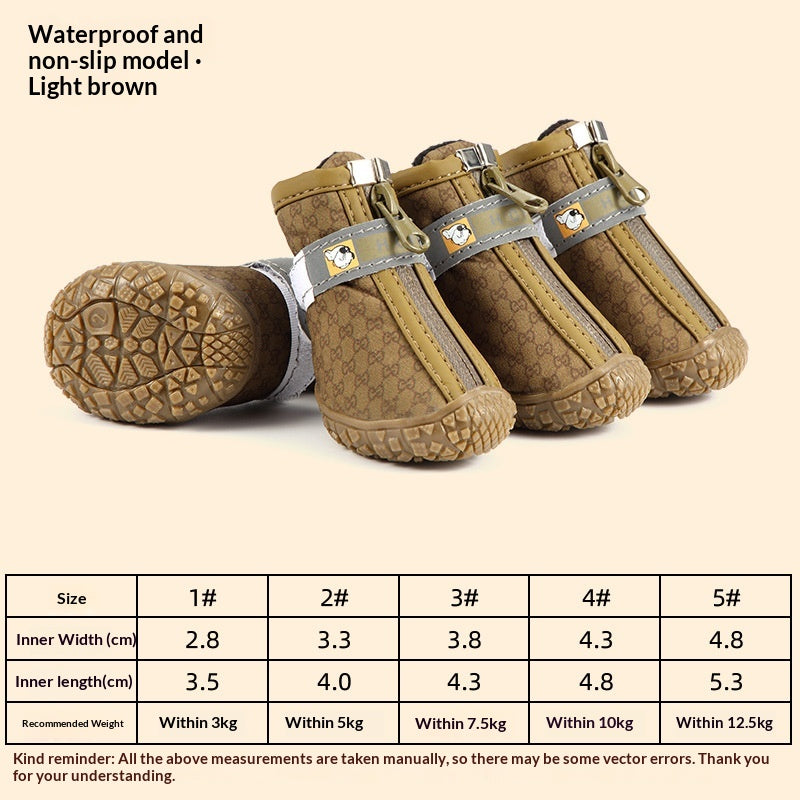 Bottes de pluie antidérapantes imperméables pour chiens de compagnie