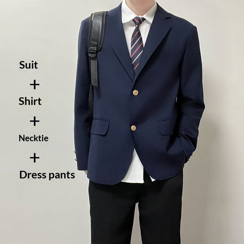Set de veste bleu foncé casual