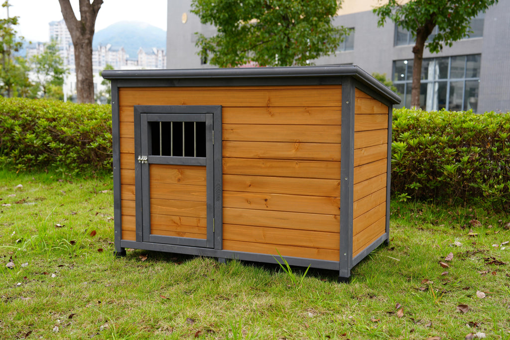 Maison de chiens en bois massif 45"