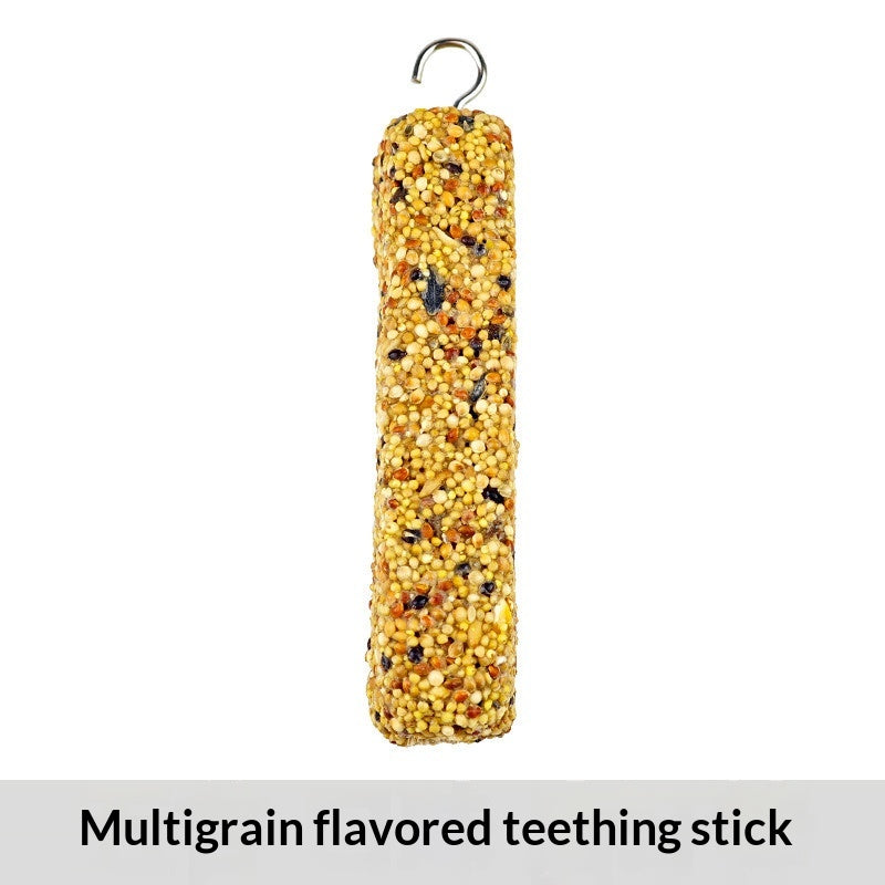 Stick et jouet à croquer spécifiques aux perroquets