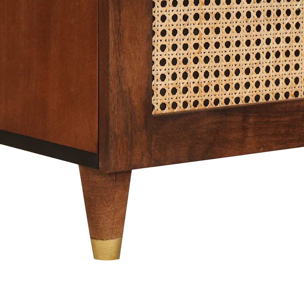 Buffet Brown 80 x 33,5 x 75 cm Tube et bois massif de mangue