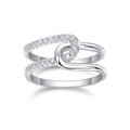 S925 Argent 3.7g Anneau de Moissanite plaqué platine