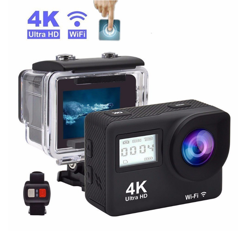 Double écran HD 4K avec caméra de mouvement WIFI