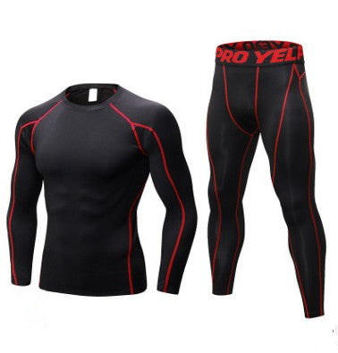 Entraînement de compression de course de forme pour hommes Tights manches longues pantalons de chemise Leggings S