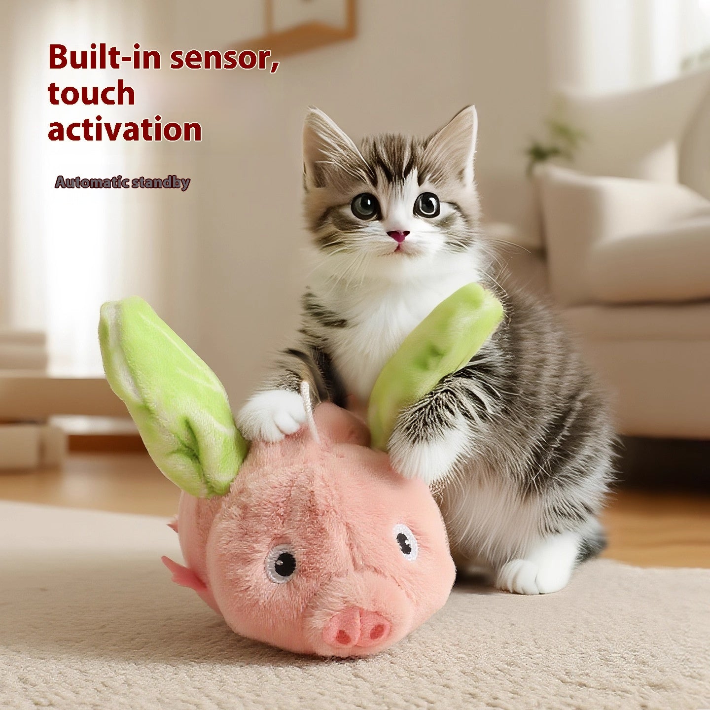 Électrique Pig simulation chat jouet son auto-Hi soulager l'ennui