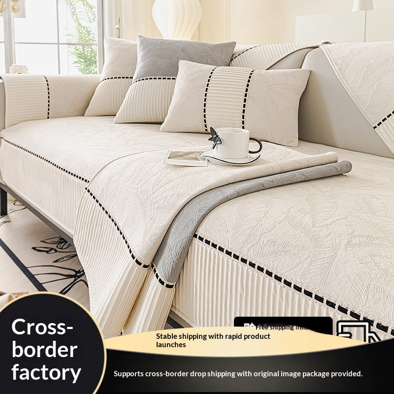 Crème de luxe légère Coussin Sofa quatre-saison universelle