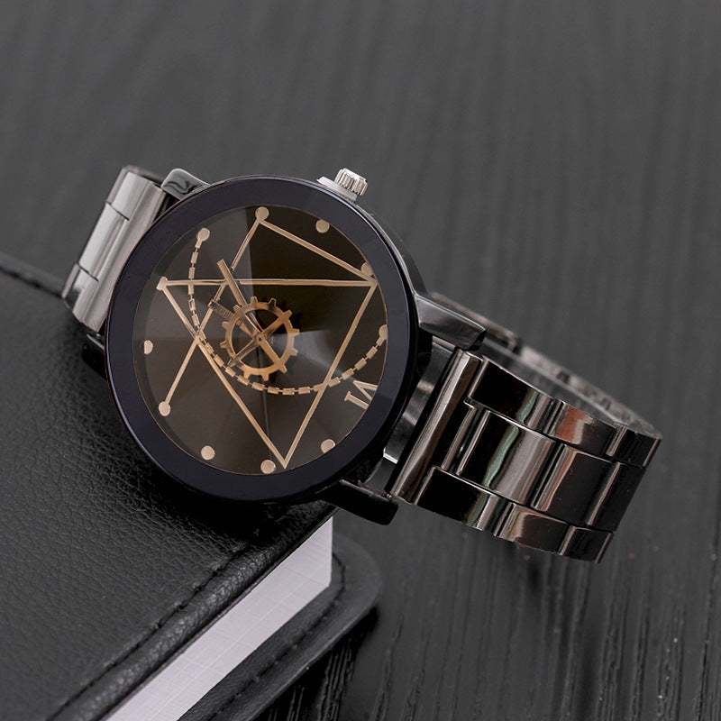 Fashion Gear Compass Tournable en acier montre hommes et femmes