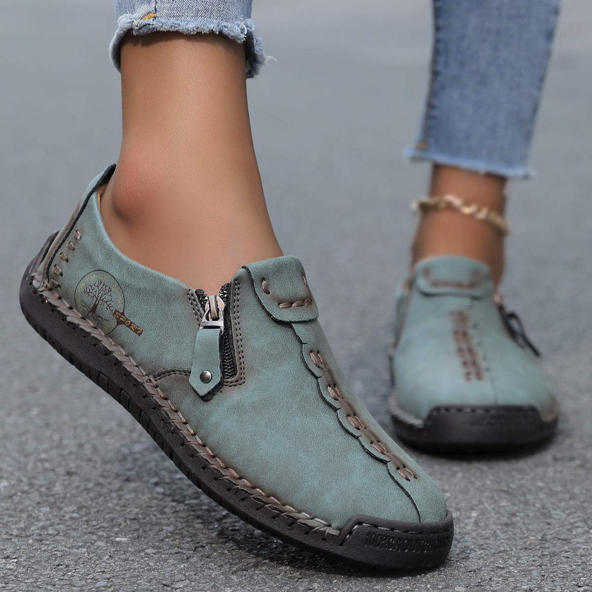 Chaussures de Bonnet Casual Homme Mode Zip sur Pieds