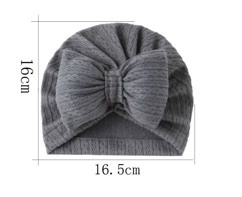 Chapeau de bateau bébé en coton tricoté Remplissage Big Bow Chapeau de bateau bébé