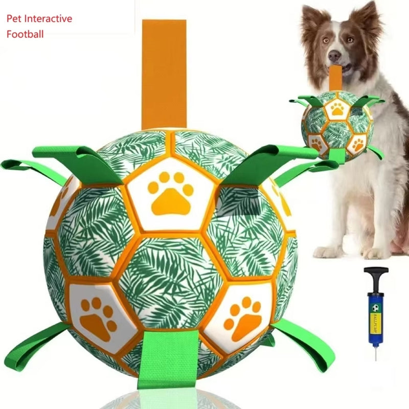 Jouets interactifs de football pour animaux de compagnie avec onglets d'appui Bite de chien Chew Balls Animaux Accessoires Puppy Ou