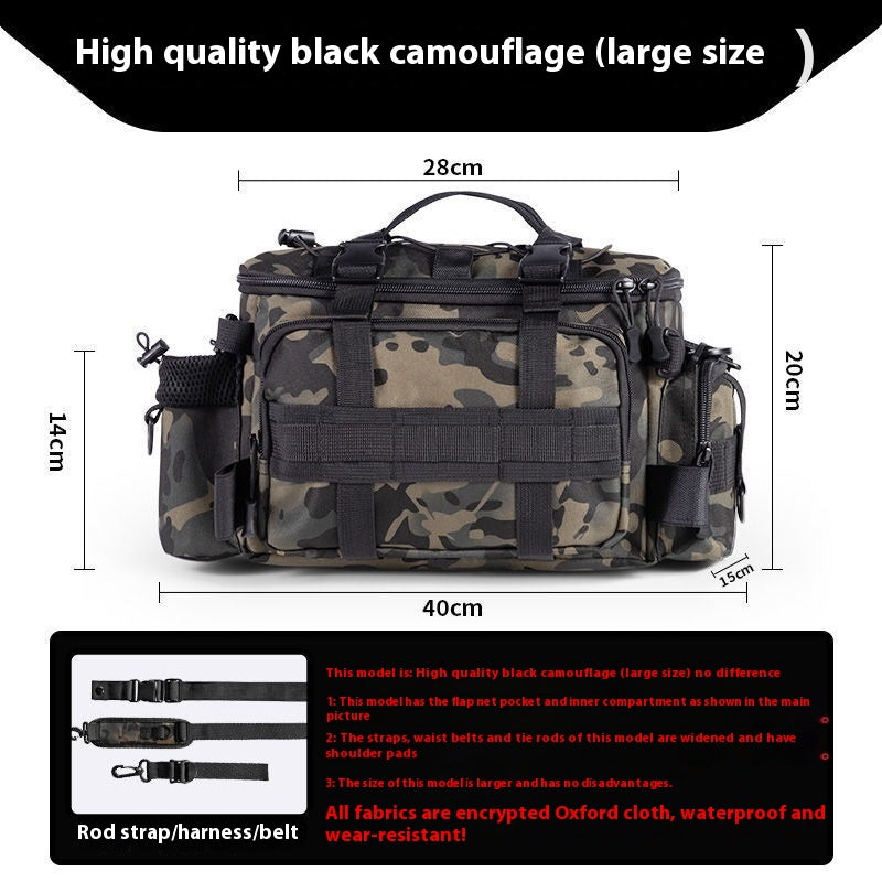 Équipement de pêche Luya Crossbody Sac de rangement multifonctionnel
