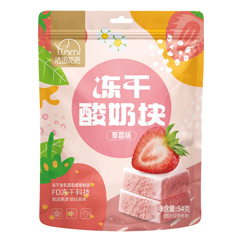 Granules de fruits séchés au gel de lait cru fermenté