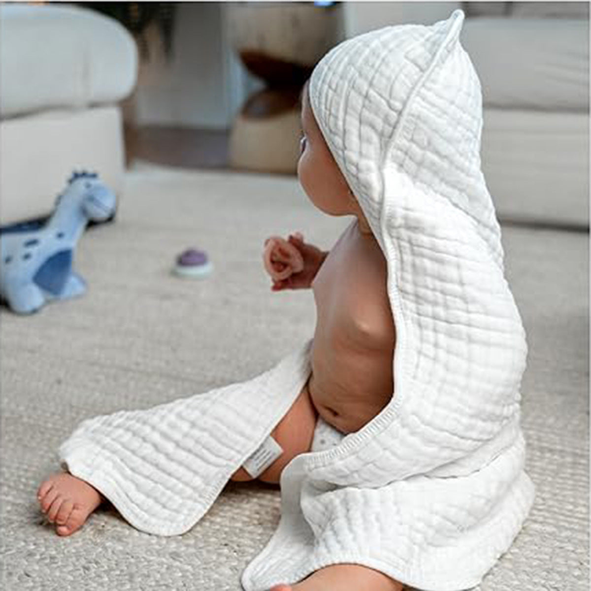 Serviette de bain à capuche 6 couches pour enfants