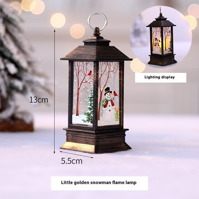 Lampe à huile portable de Noël Santa Claus LED lumières de nuit Batterie alimentée intérieur extérieur Ha