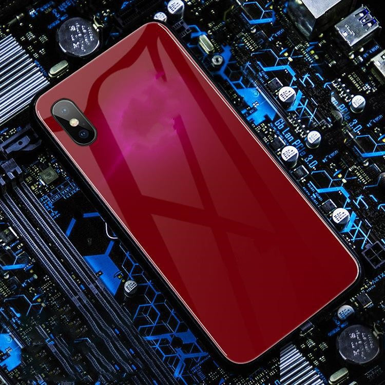 Cas de téléphone en verre lumineux simplicité et créativité