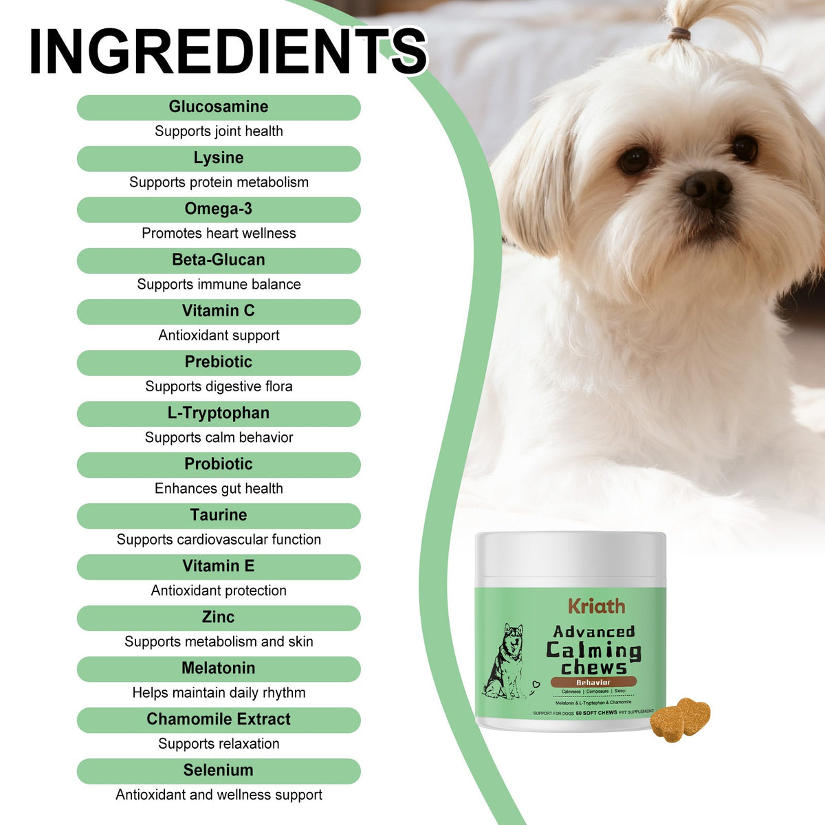 Comprimés à mâcher nutritionnels pour chiens