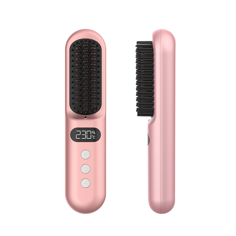 Portable Anion Comb droit Buckle intérieur Flip droit cheveux paresseux employé de bureau étudiant