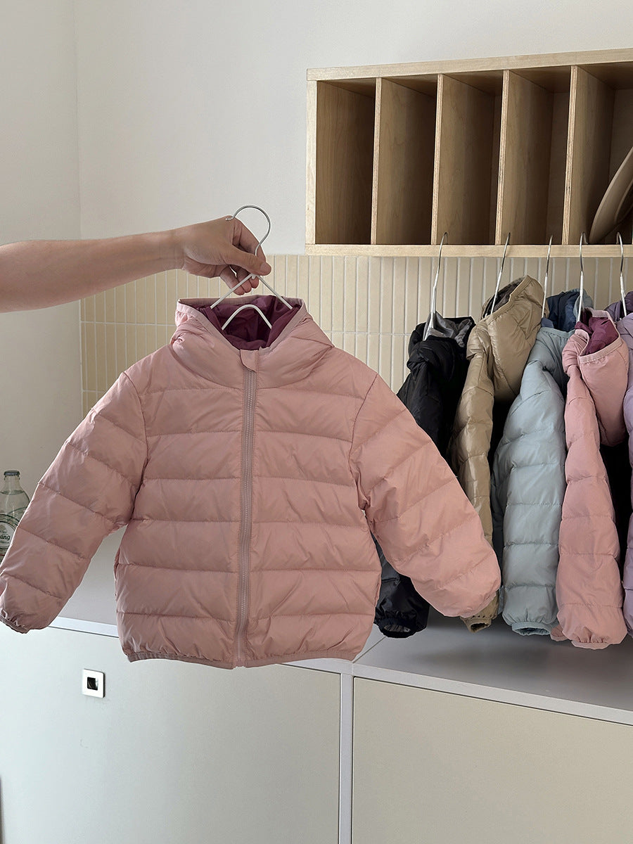 Vêtements de protection contre le froid légers pour enfants à capuchon