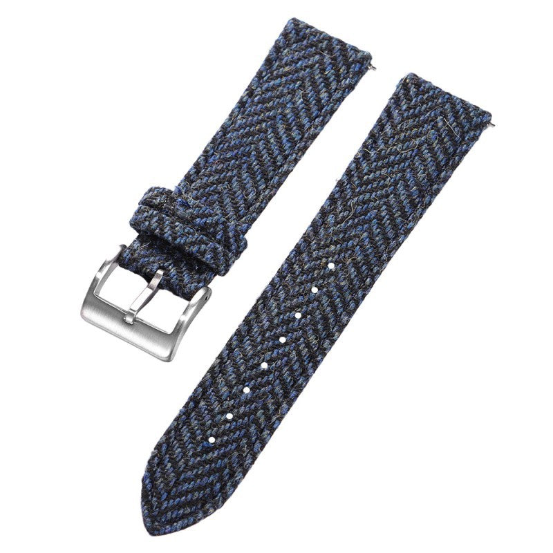 Leather watch strap finished with quick release mechanism
