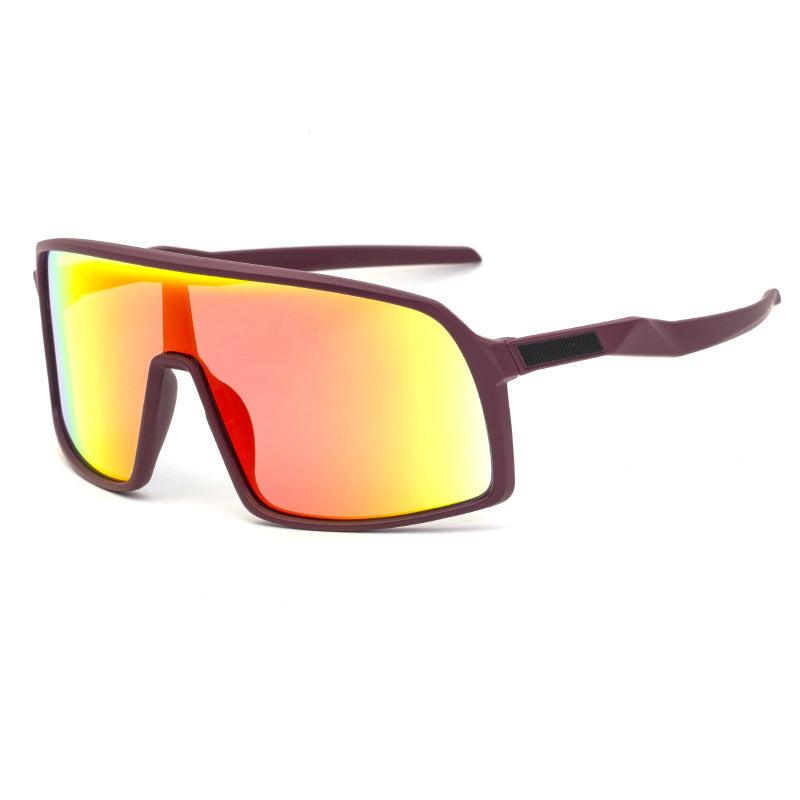Cycling Windproof Bicycle Sunglasses Colored European And American Monopoint Women's Sunglasses