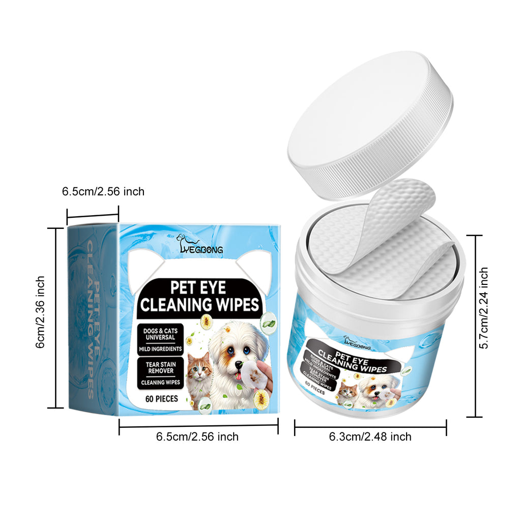 Wipes de nettoyage des yeux pour chiens et chats