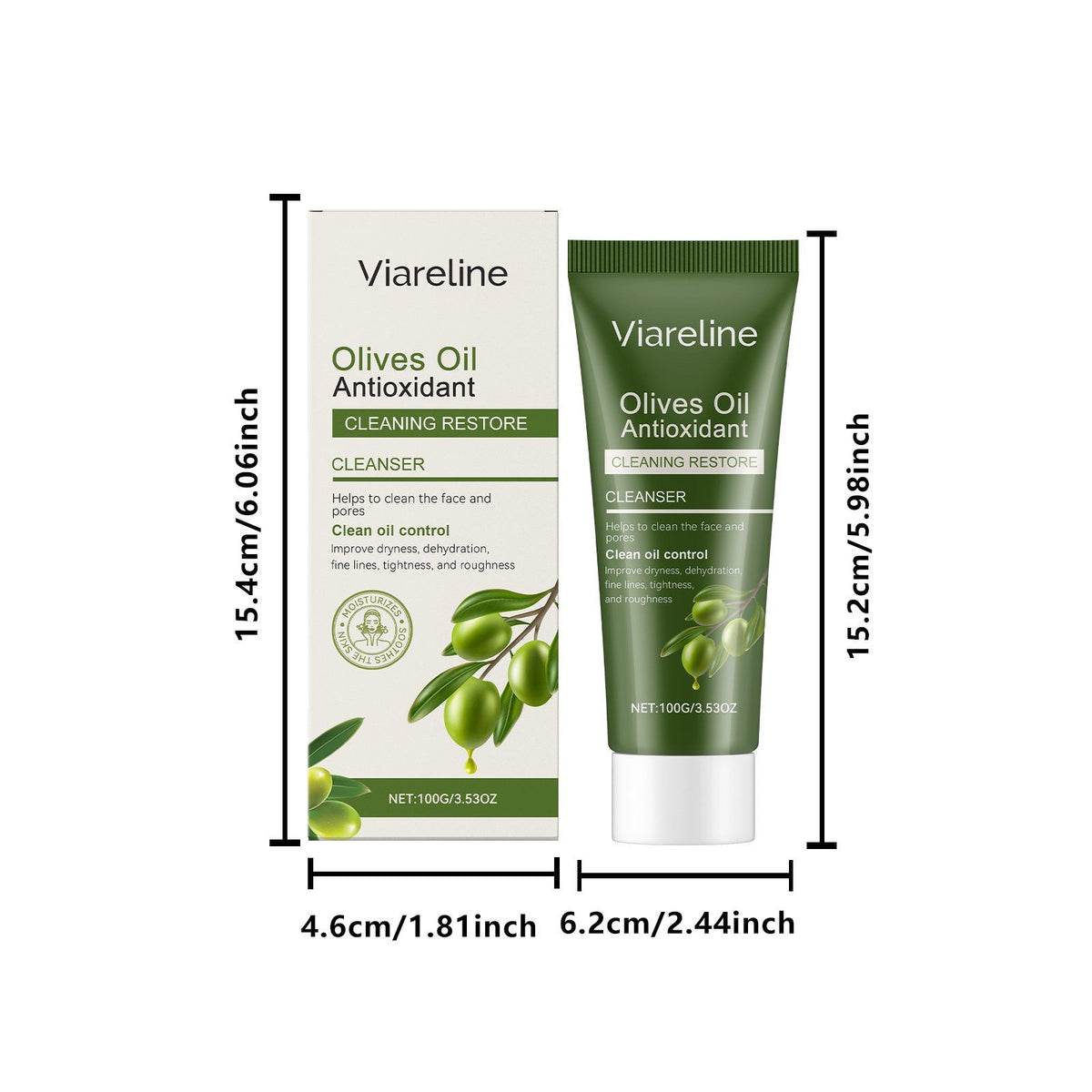 VIARELINE Nettoyeur du visage à l'huile d'olive