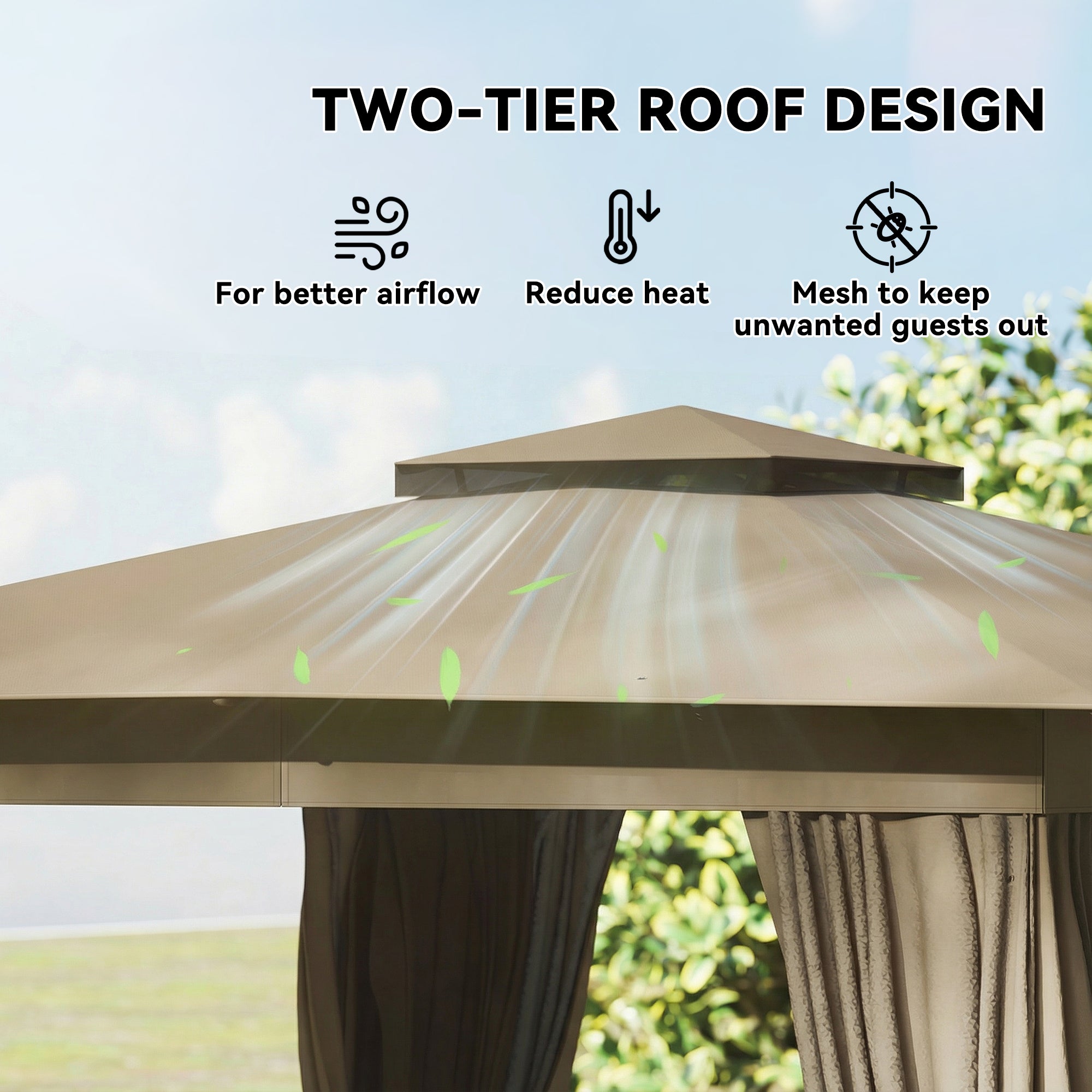 10 x 12 Patio extérieur Gazebo