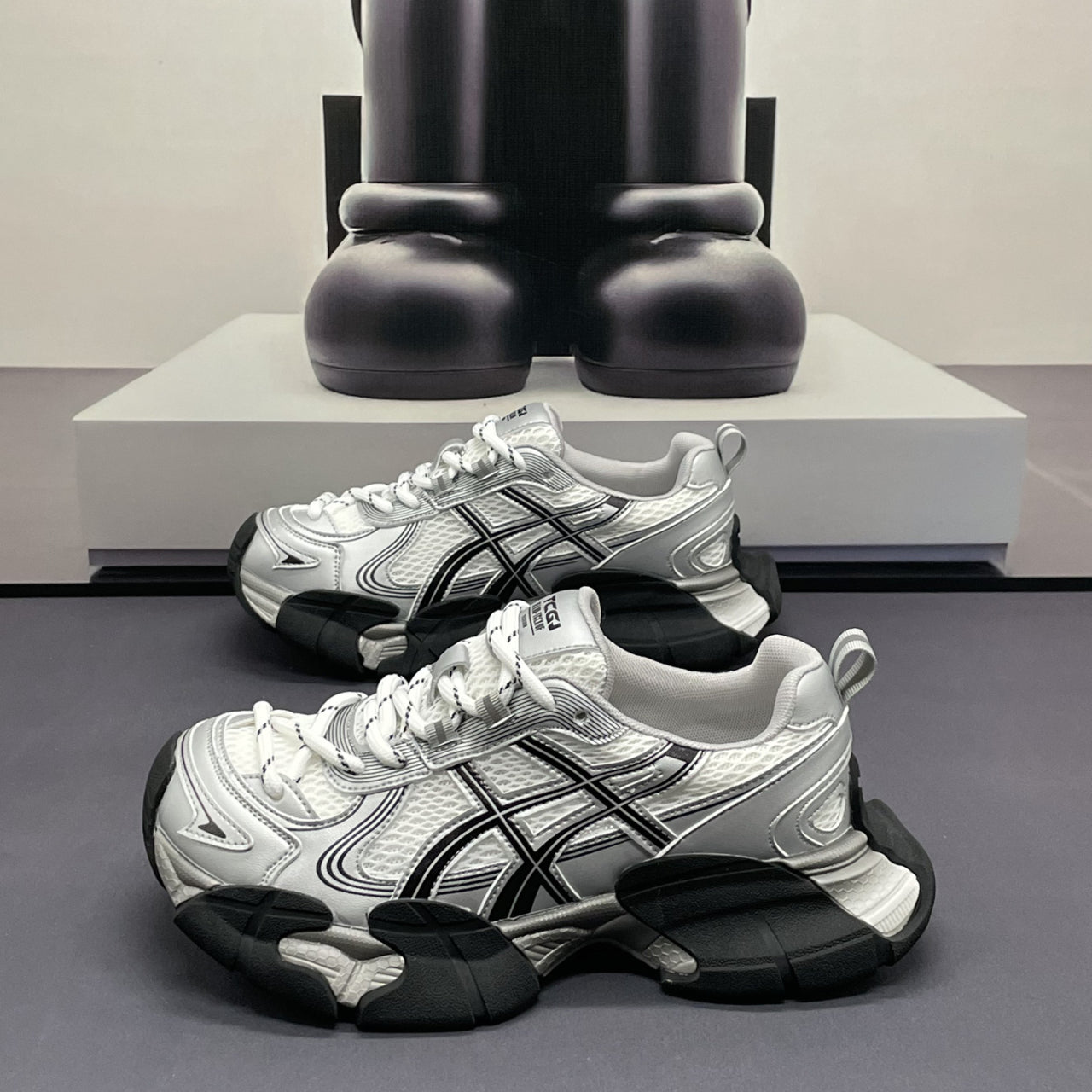 Hommes Mesh Ultra-léger Toe Rond Vintage Détressed Chaussures Casual Sport léger