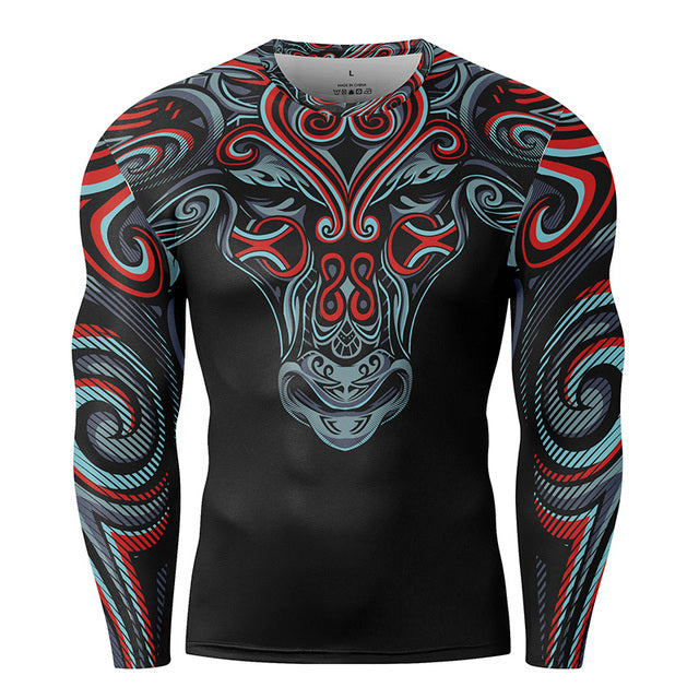 Manches longues personnalisées 3D Printed Crew