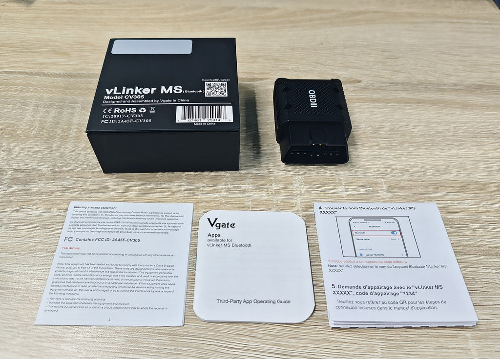Outil de diagnostic de systèmes automobiles VLinker MS 12 ou 24V