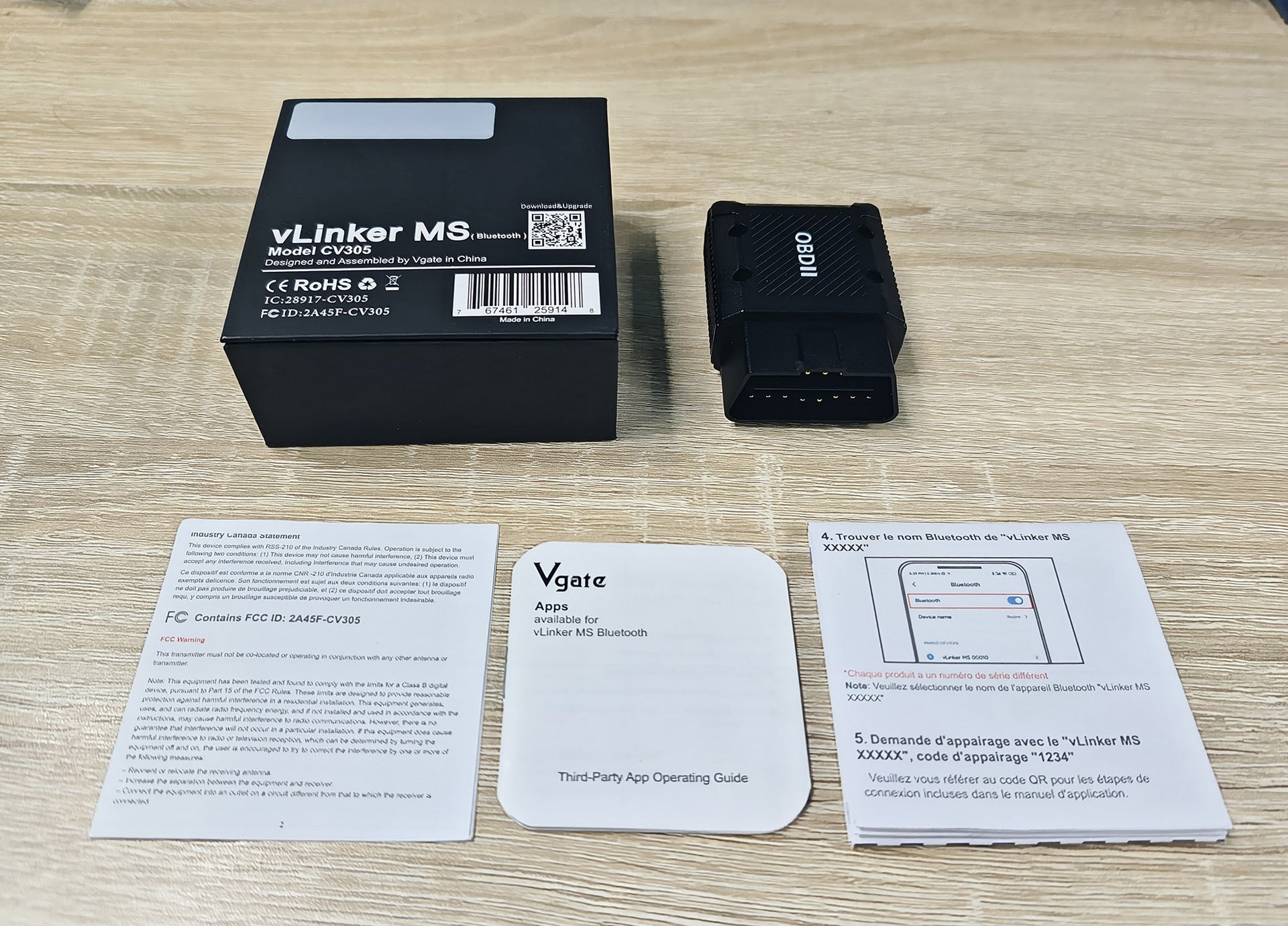 Outil de diagnostic de systèmes automobiles VLinker MS 12 ou 24V