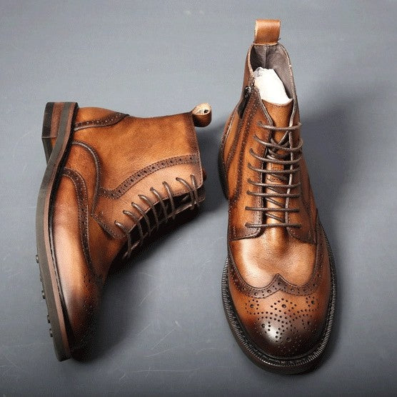 Bottes en cuir trendy casual homme