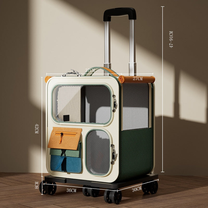Porte-bagages de grande capacité Cat Carrier avec un sac multifonctionnel