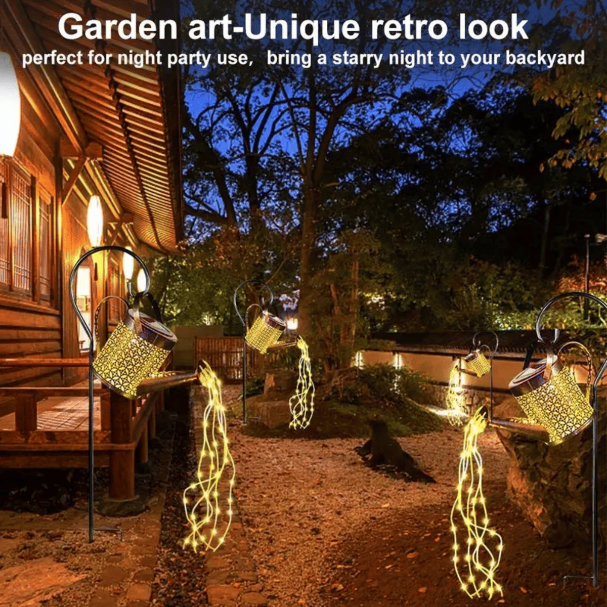 L'arrosage solaire extérieur peut avec lumières Jardin Décor Grandes lanternes solaires suspendu W