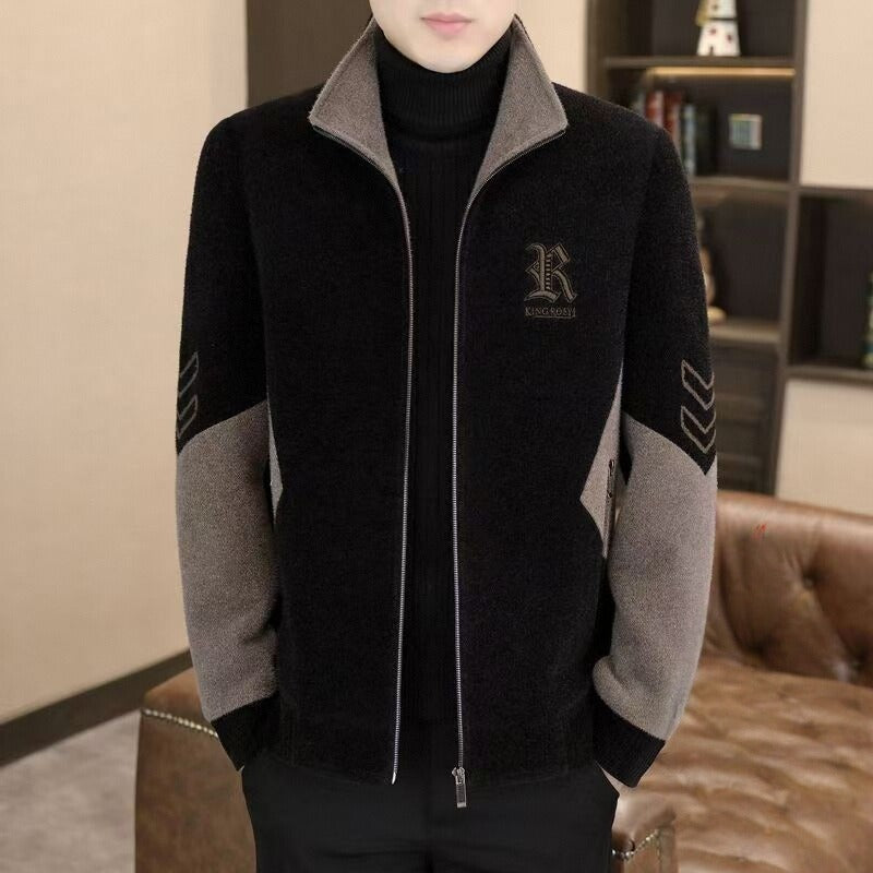 Veste de manchette pour hommes avec doublure en polaire et vêtements de dessus épais
