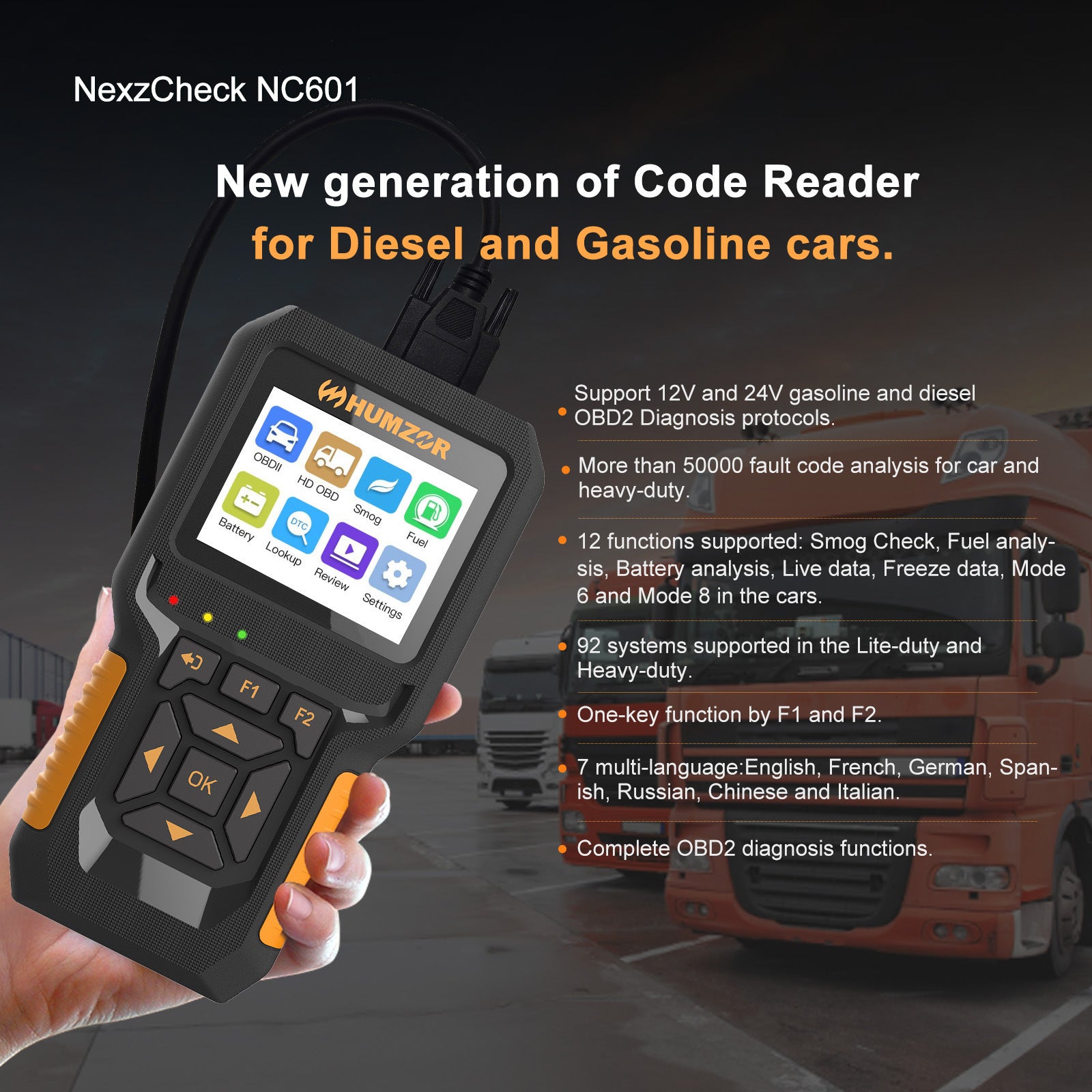 NC601 Décodeur de carte de lecture de code moteur 12v-24v