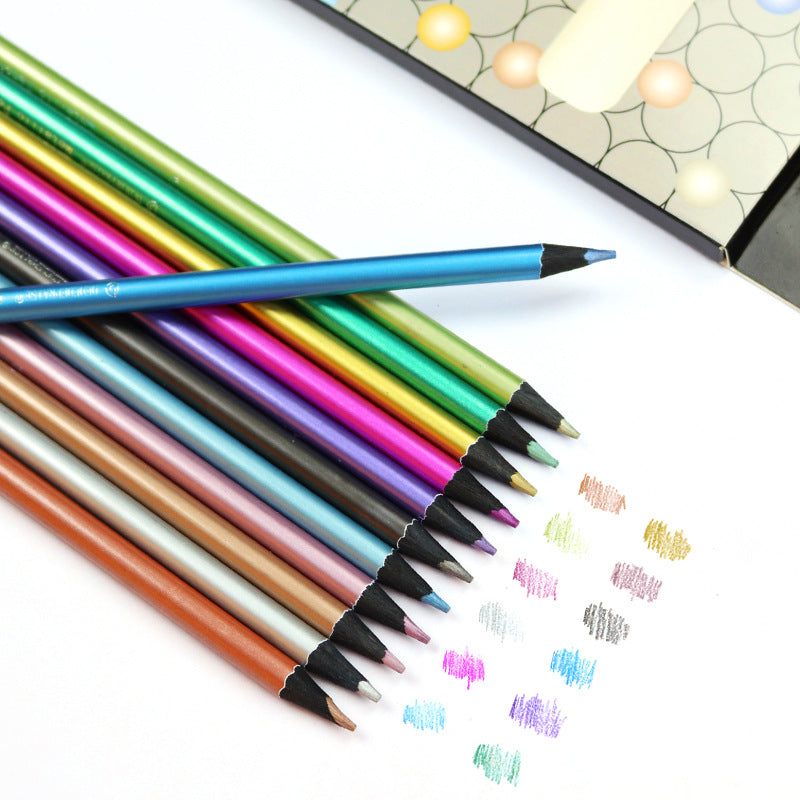 Crayons couleur métal 12 couleurs