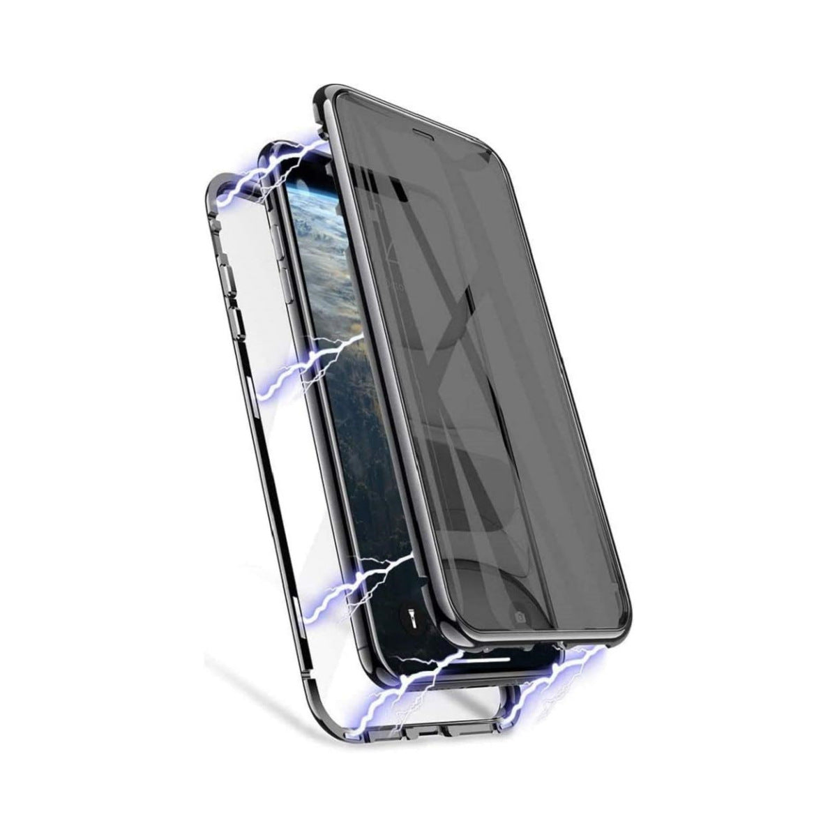 Boîtier de téléphone étanche Ensembles magnétiques en verre double face en métal