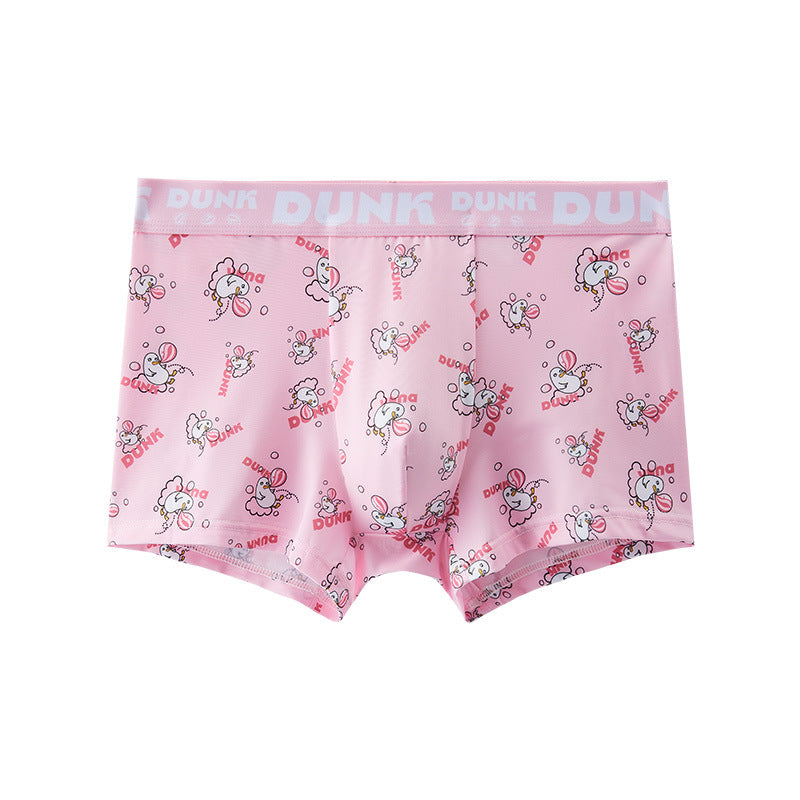 Sous-vêtements en polyester homme Ice Silk Summer Boxer ultra-mince respirant