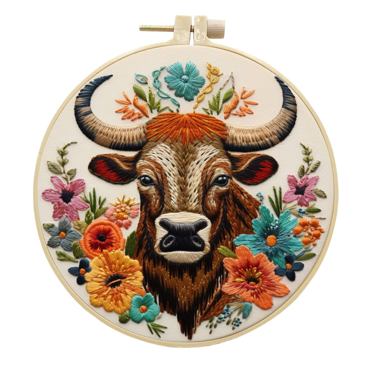 Broderie bricolage de tissu fait à la main d'animaux
